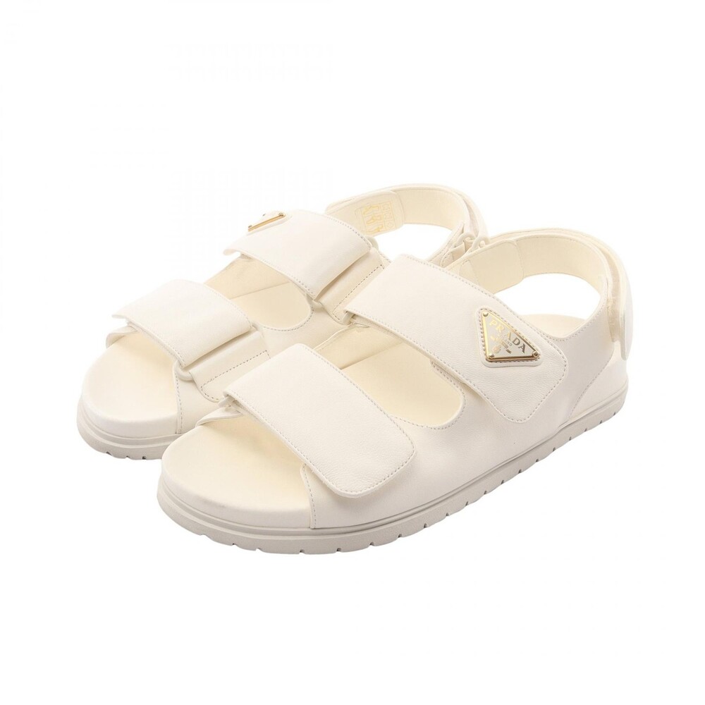 Prada Triangle Logo Sandals #36.5 Shoes #331201P76B